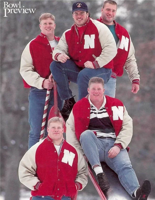 Nebraska vintage offensive line