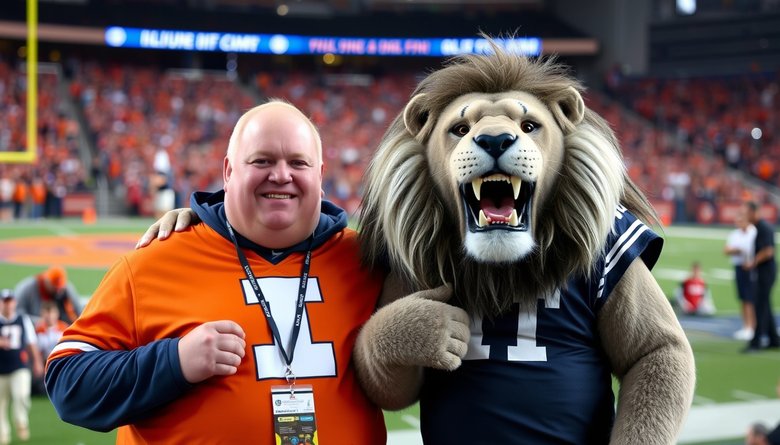 Pictured: A Nittany Lion and a cosmetic dentist who paid thousands to hunt Nittany Lions in Africa.