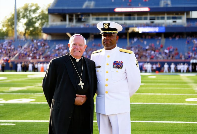 A priest and an admiral walk into a bar to watch a football game...